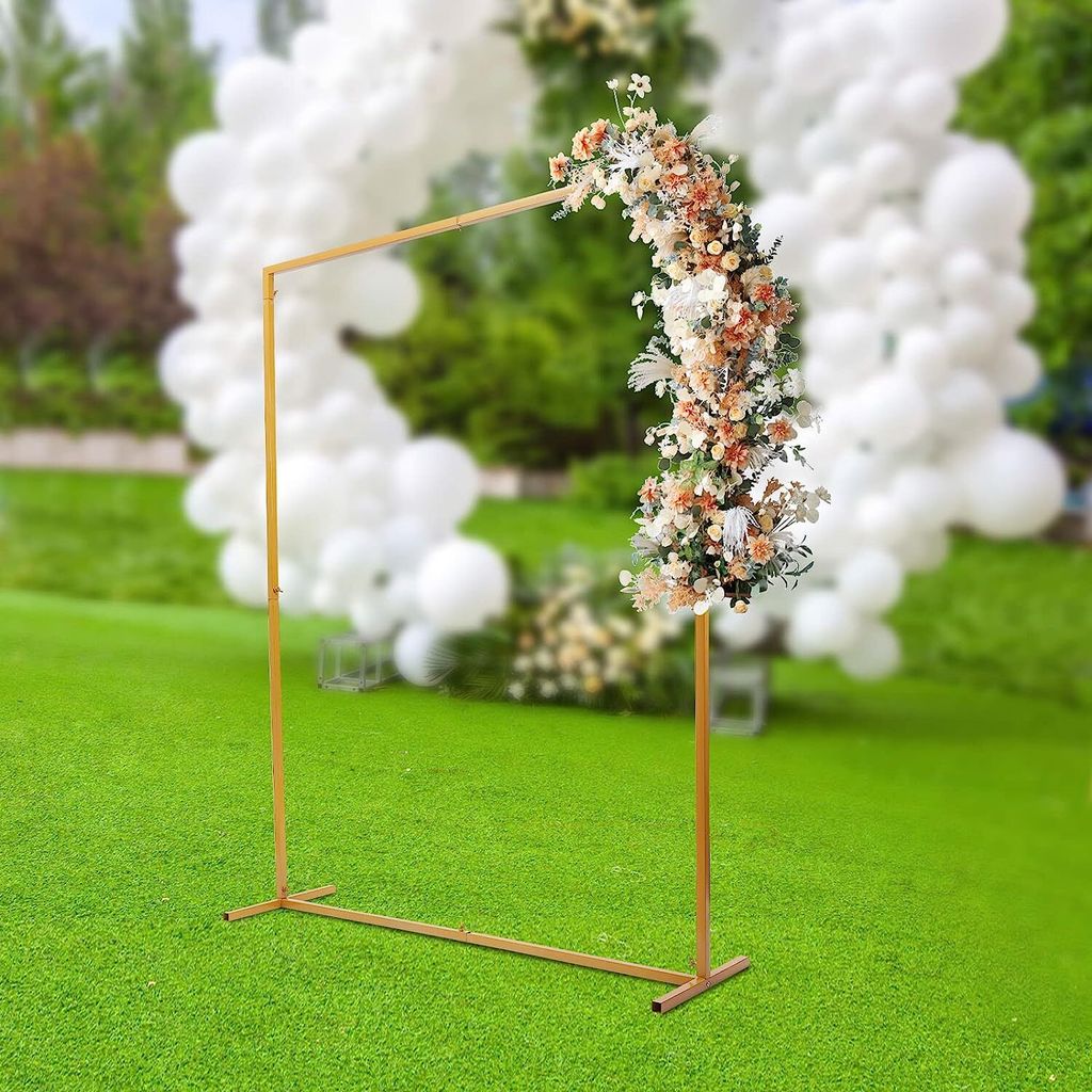 2x1,5M Goldener Hochzeits bogen Traubogen Metall Ballon Produktbild 6