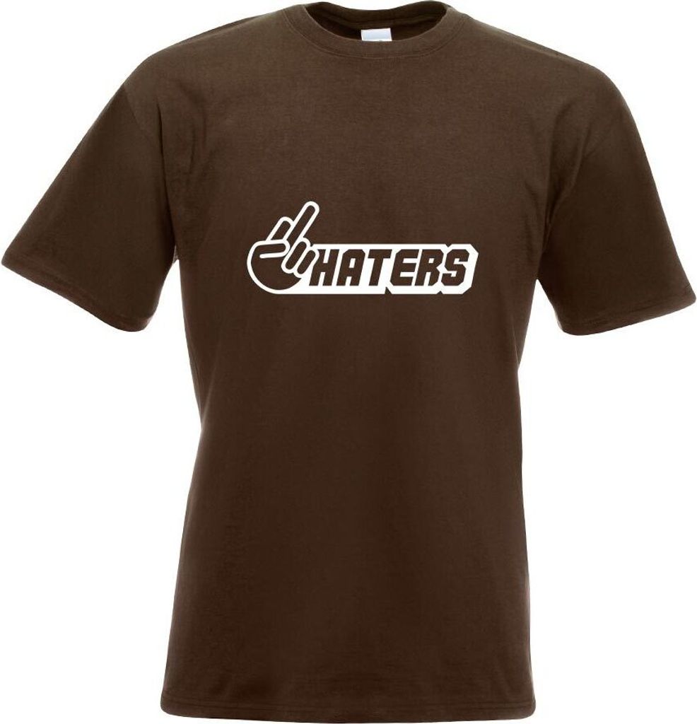 Kiwistar - T-Shirt - Chocolate - Haters Motiv Bedruckt Funshirt Design Print - mit Motiv Bedruckt - Funshirt Design - Sport - Freizeit - Herren - L