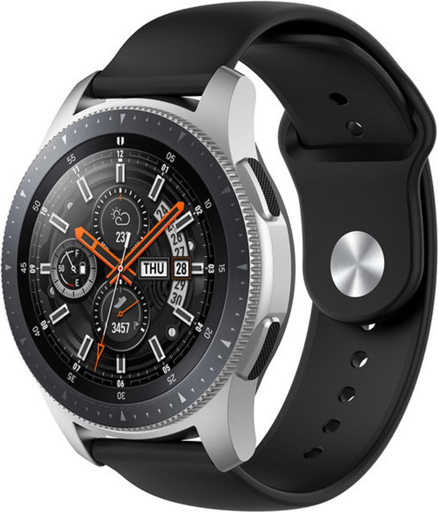 Strap-it Samsung Galaxy Watch 46mm Sportarmband (Schwarz)