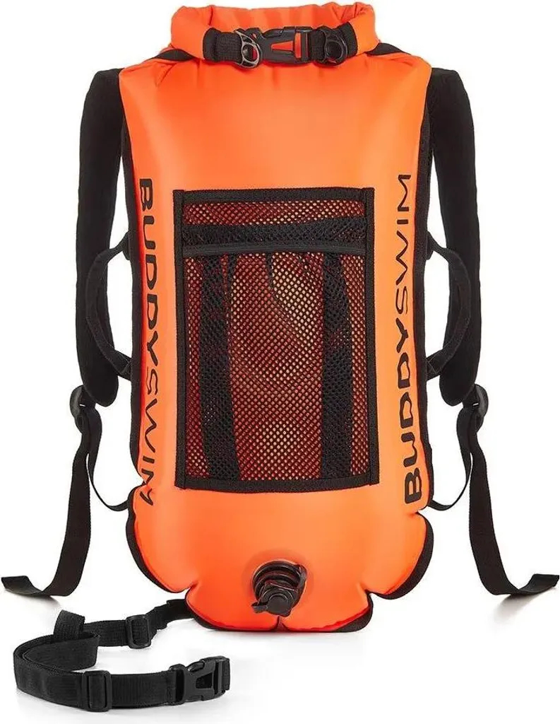 Sac étanche et bouée d'eau libre Buddieswim 28 litres orange