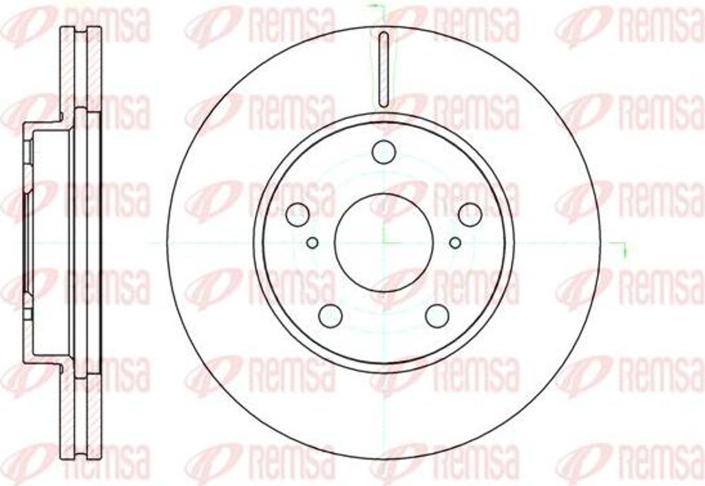 REMSA 61043.10 Bremsscheibe OE 4351202180 kompatibel mit Auris, Corolla
