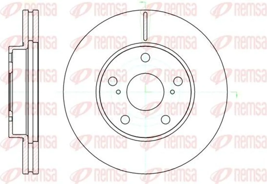 Disque de frein REMSA 61043.10 OE 4351202180 pour Auris et Corolla