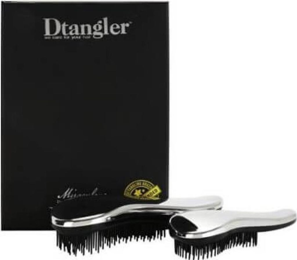 Dtangler - Miraculous Silver - Gift set of hair brushes