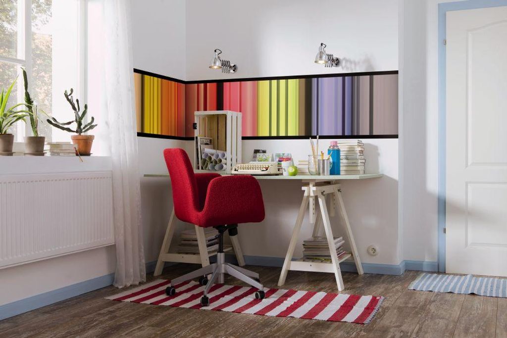 Komar Vlies Fototapete "Stripes ", bunt, 50 x 270 cm; V1-717