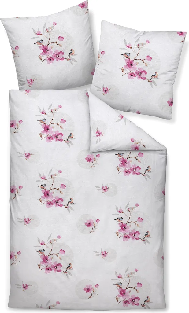 Linge de Lit Infroissable Janine Mako-Soft-Seersucker 135x200 cm Rose