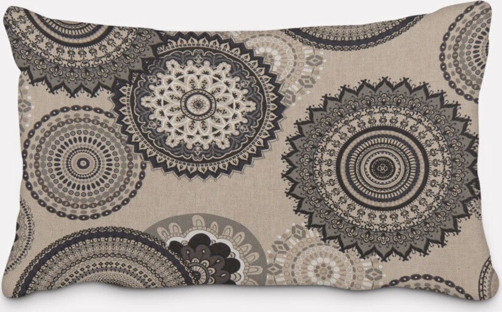 SCHÖNER LEBEN. Kissenhülle Mandalas natur grau verschiedene Größen Größe 30x50cm (HxB) 30x50cm (HxB) Größe