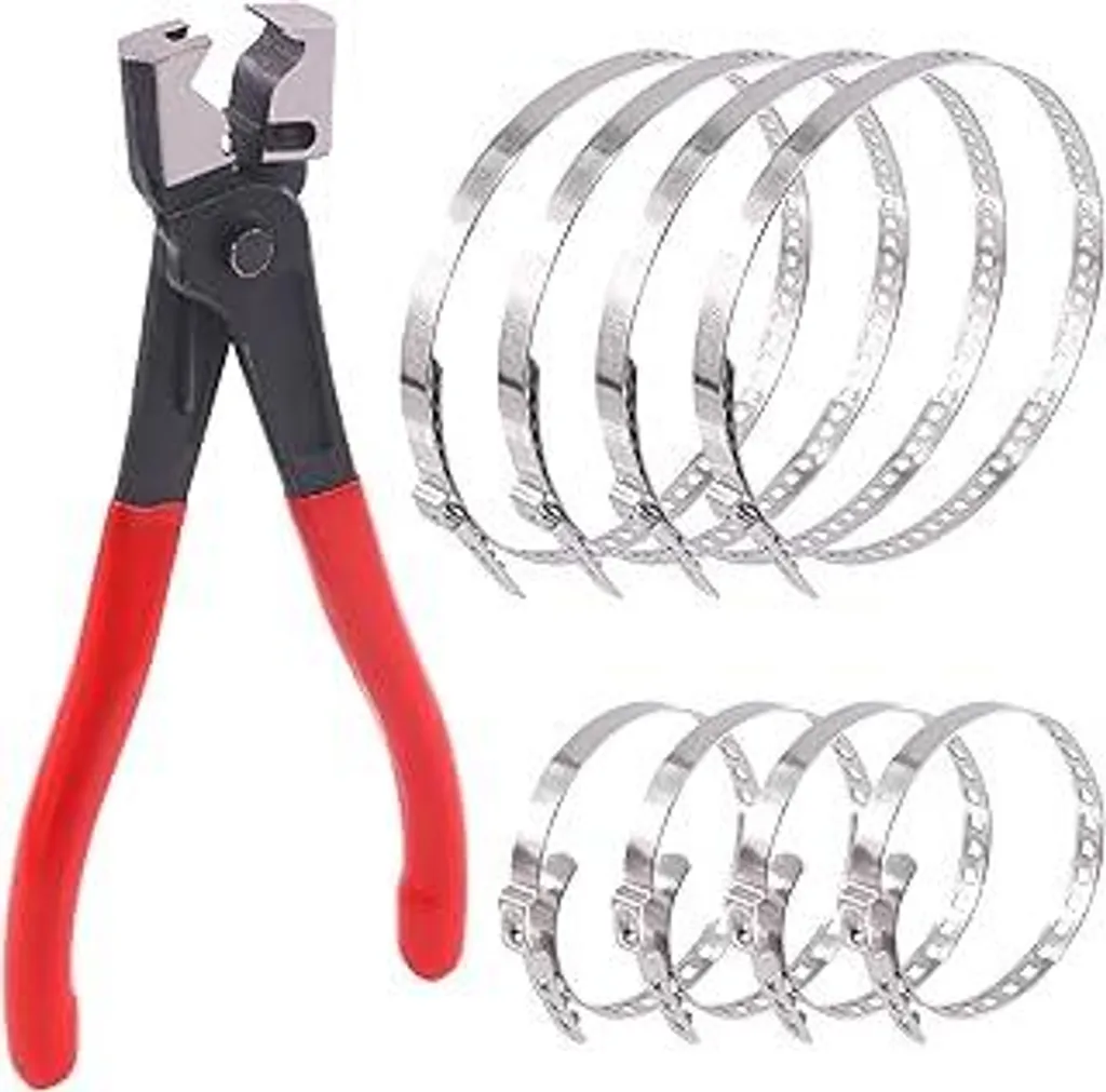 Set 9 Pinze Stringitubo Professionali + Fascette Inox Cuffie CV