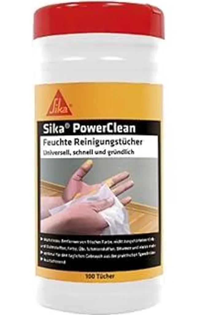 Sika PowerClean Bianco 100 Salviette: Mani Pulite in Officina Senza Acqua