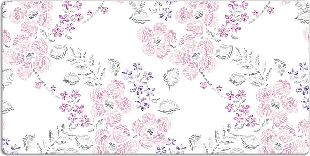Schreibtischmatte Tischunterlage 90x45 cm Mauspad - Blumenmuster