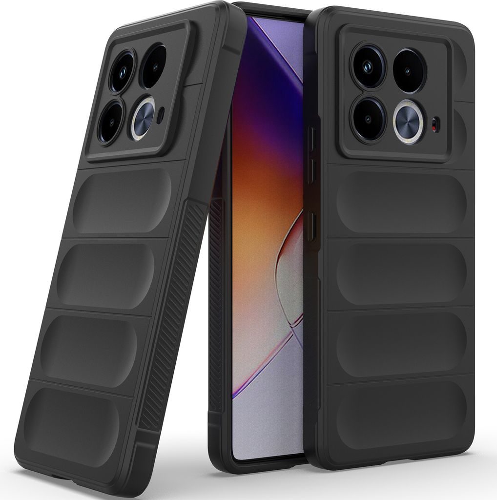Handyhülle für Infinix Note 40 5G Weich TPU Silikon Stossfest Anti-rutsch Hülle Schwarz