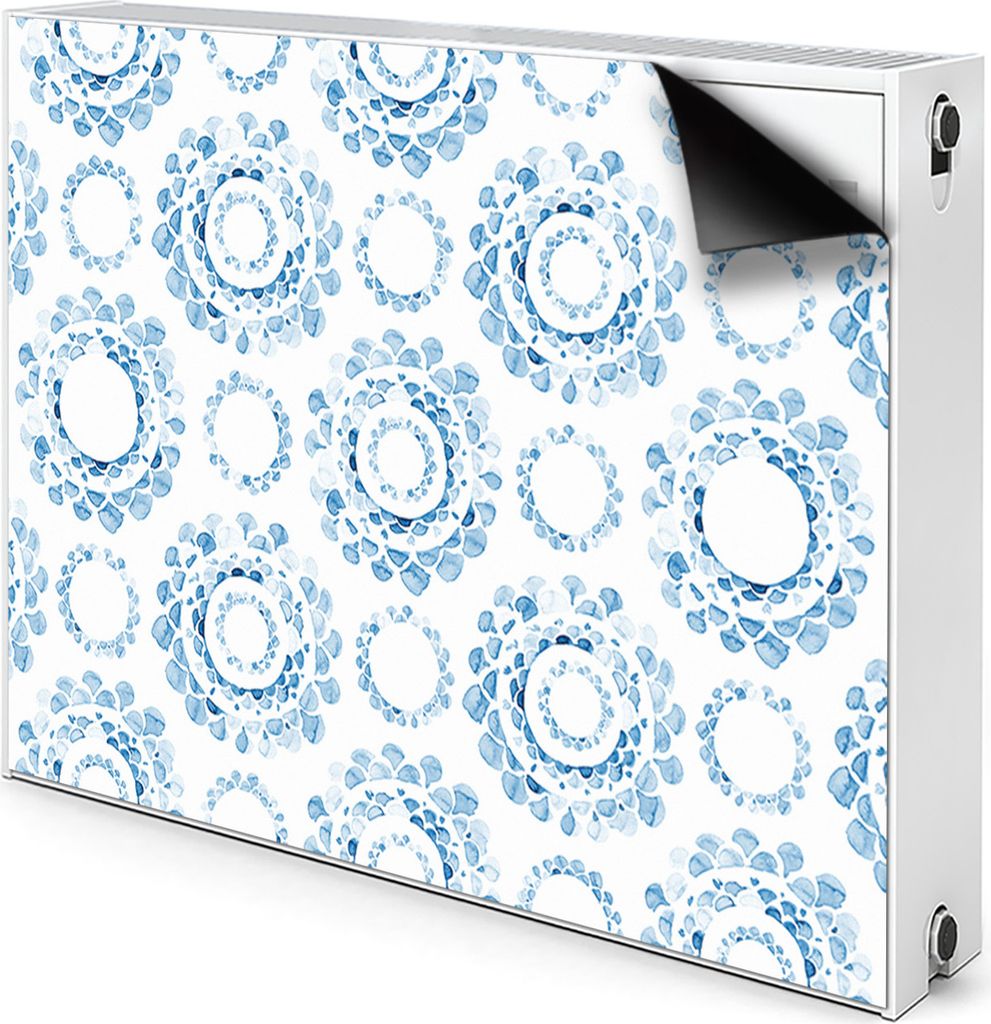 Magnet Heizkörperverkleidung Heizkörper-Abdeckung Heizung Heizkörper 110x60 cm - Blau, Räder