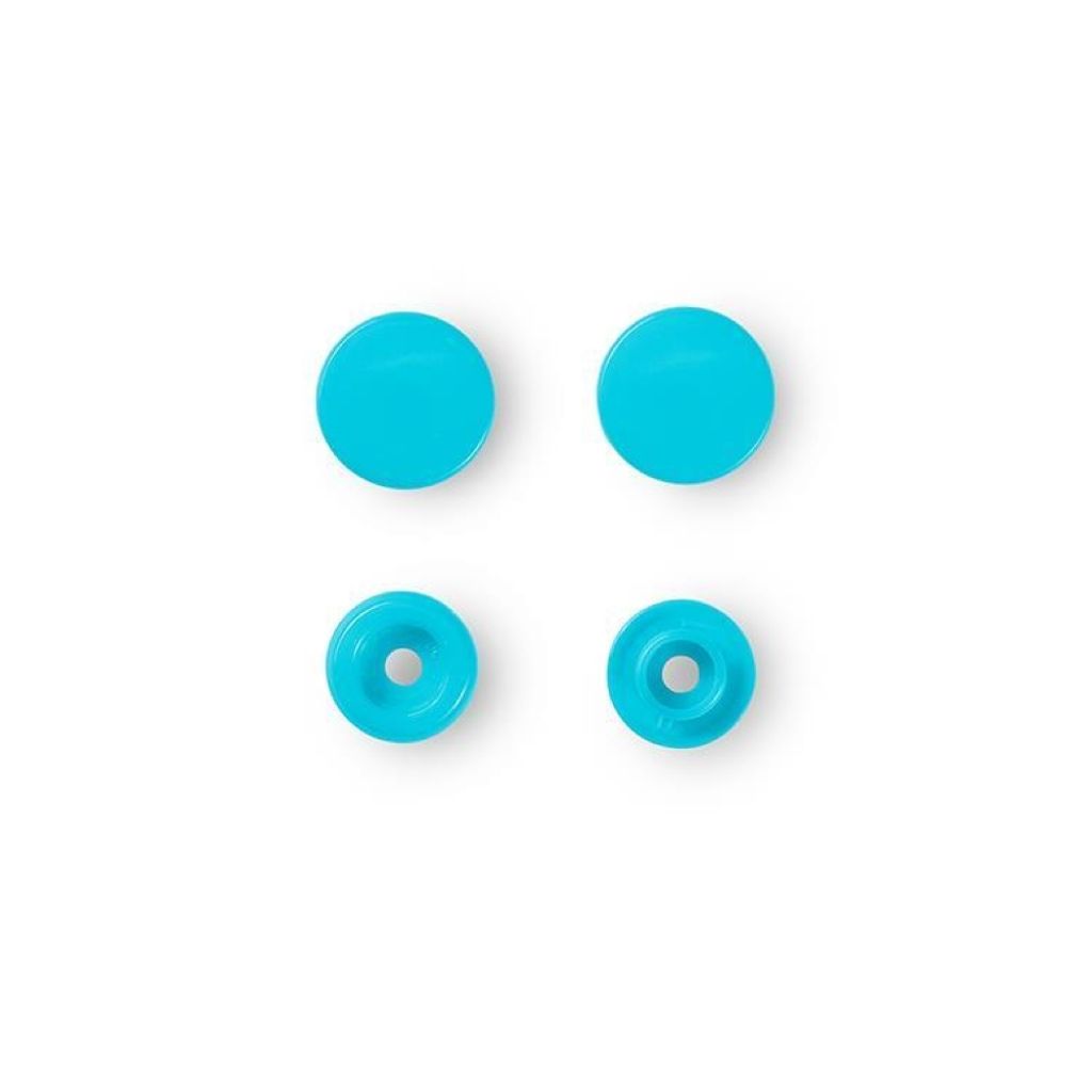 PRYM Nähfrei-Druckknöpfe Color Snaps, rund, Ø 12,4 mm, türkis
