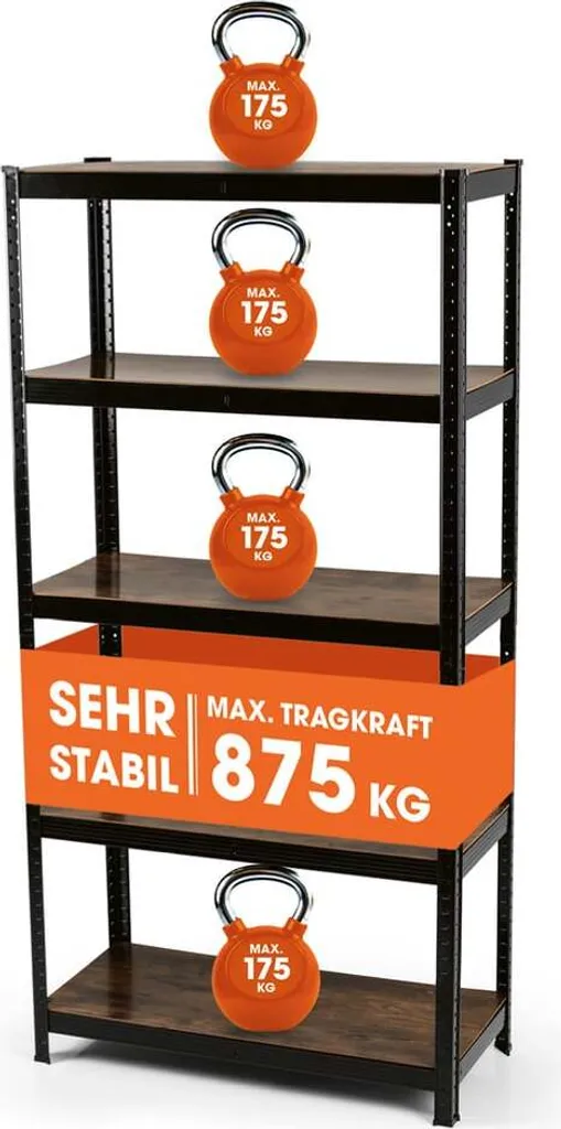 Rayonnage Atelier Métallique et Établi de Travail Modulable 875 kg