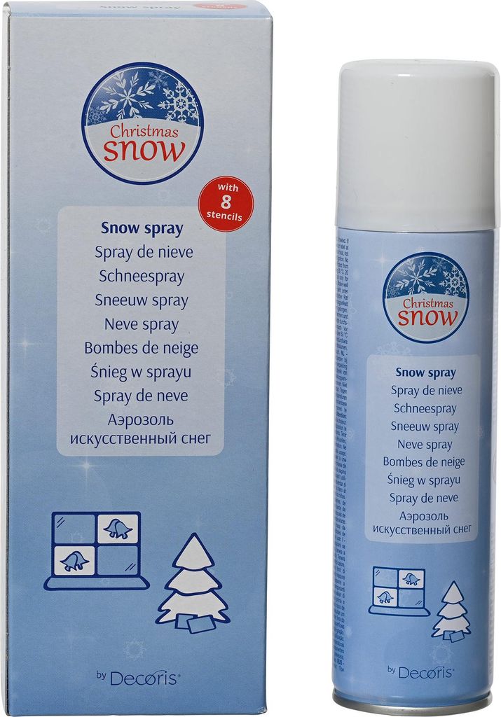 Schneespray 150ml + 8 Schablonen