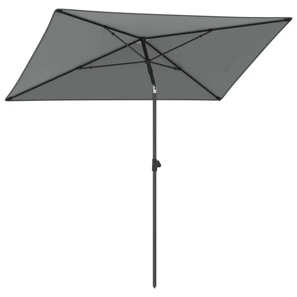 Parasol rectangulaire inclinable 30° gris anthracite pour terrasse pro