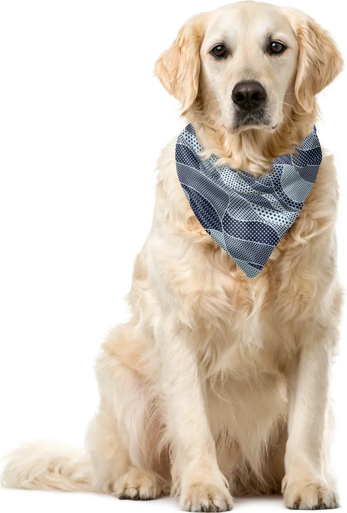 Accessori Pet Chic: Bandana ABAKUHAUS Astratta Blu e Azzurra
