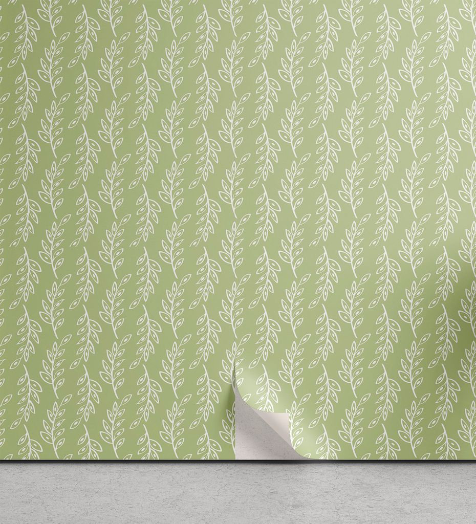 ABAKUHAUS Gedeckte Farben abziehbare & klebbare Tapete für Zuhause, Monotone Wald Reisig, selbstklebendes Wohnzimmer Küchenakzent, 33 cm x 90 cm,...