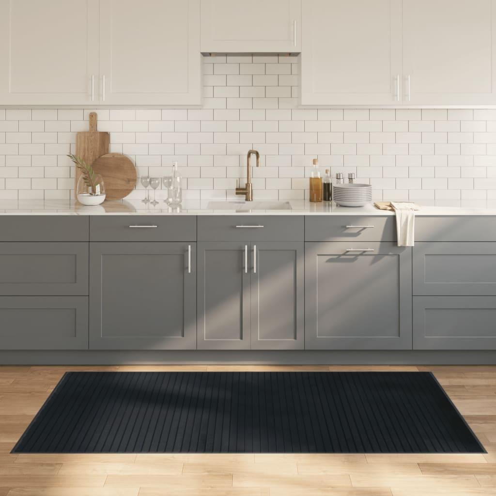 vidaXL Koberec obdĺžnikový sivý 100x200 cm Bamboo Obrázok produktu 