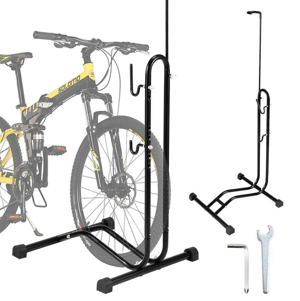 Ikodm Fahrradständer Verstellbar Bike Halter Universal Fahrradhalter Montageständer Schwarz Räder Radständer
