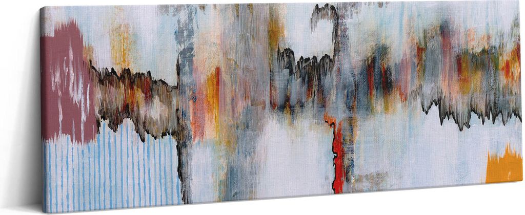 Abstraktes Gemälde – Leinwandbild Wandbild – 125x50 cm – Leinwandbilder – Wandbilder – Schlafzimmer – Flur