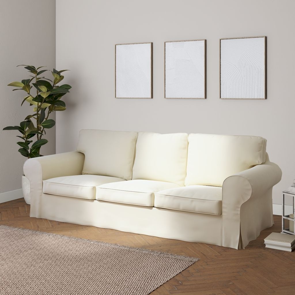 Dekoria Bezug für Ektorp 3-Sitzer Schlafsofa, neues Modell (2013), altweiß, 40cm x 30cm x 60cm