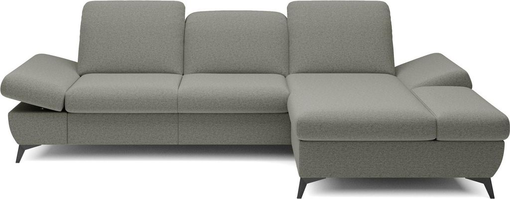 Eckschlafsofa BROCKVILE – stahlgrau, rechte Ecke