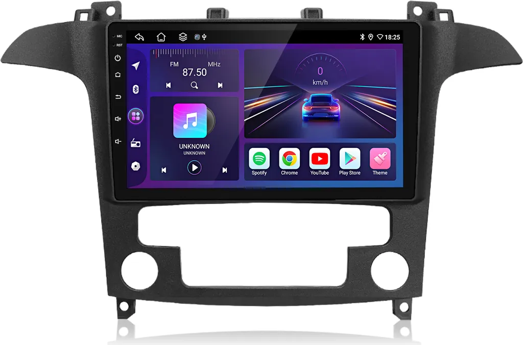 Navigatore GPS Ford S-Max 2007-2008 Android 13 Carplay Radio RDS BT