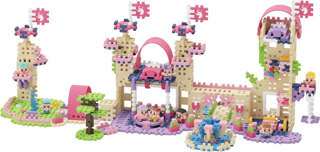 Jeu de construction Mini Waffle Princesse 280 pièces - Blocs souples - 9