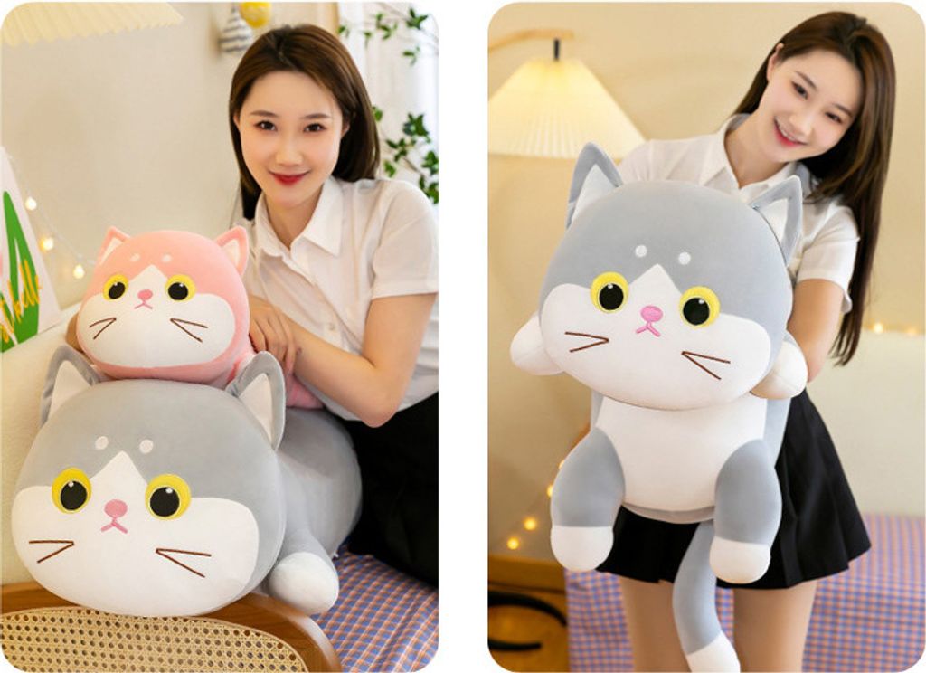 Katze Kätzchen 100 cm Plüschtier Maskottchen Kuscheltier Produktbild 4