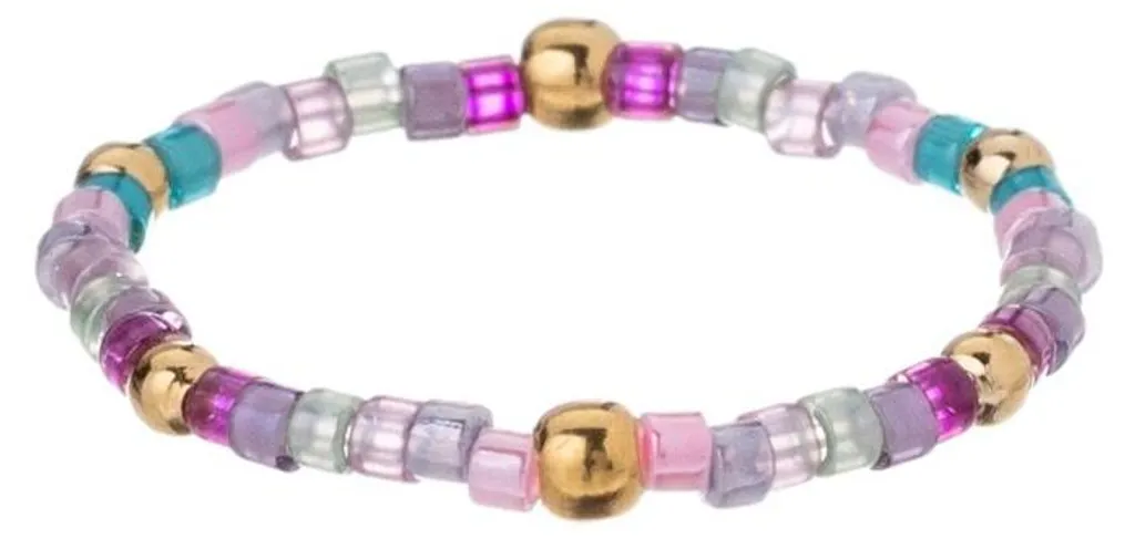 Bague anti-allergie perles de verre Miyuki - Confort et Style 57 mm