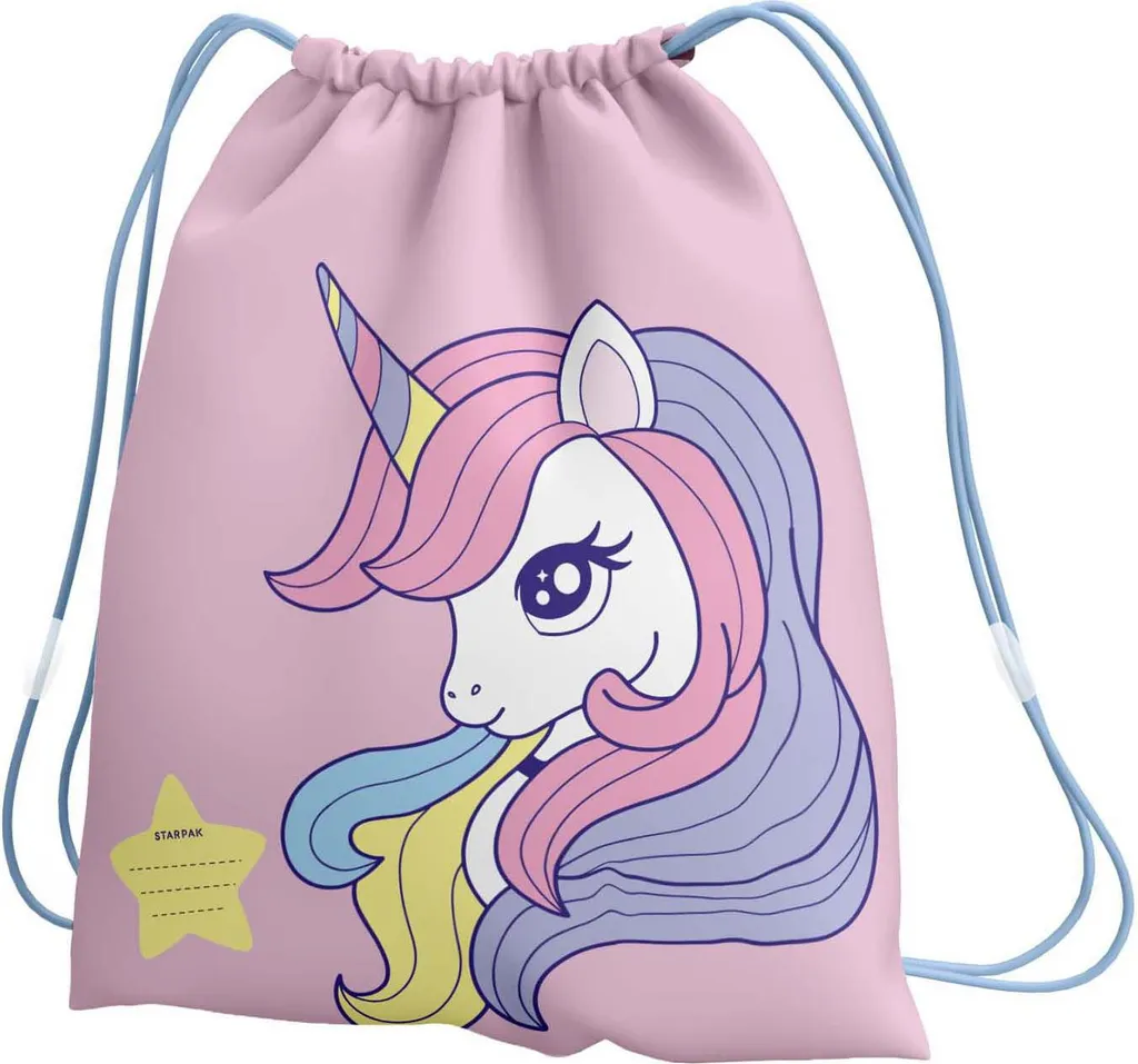 Borsa da ginnastica Unicorno rosa