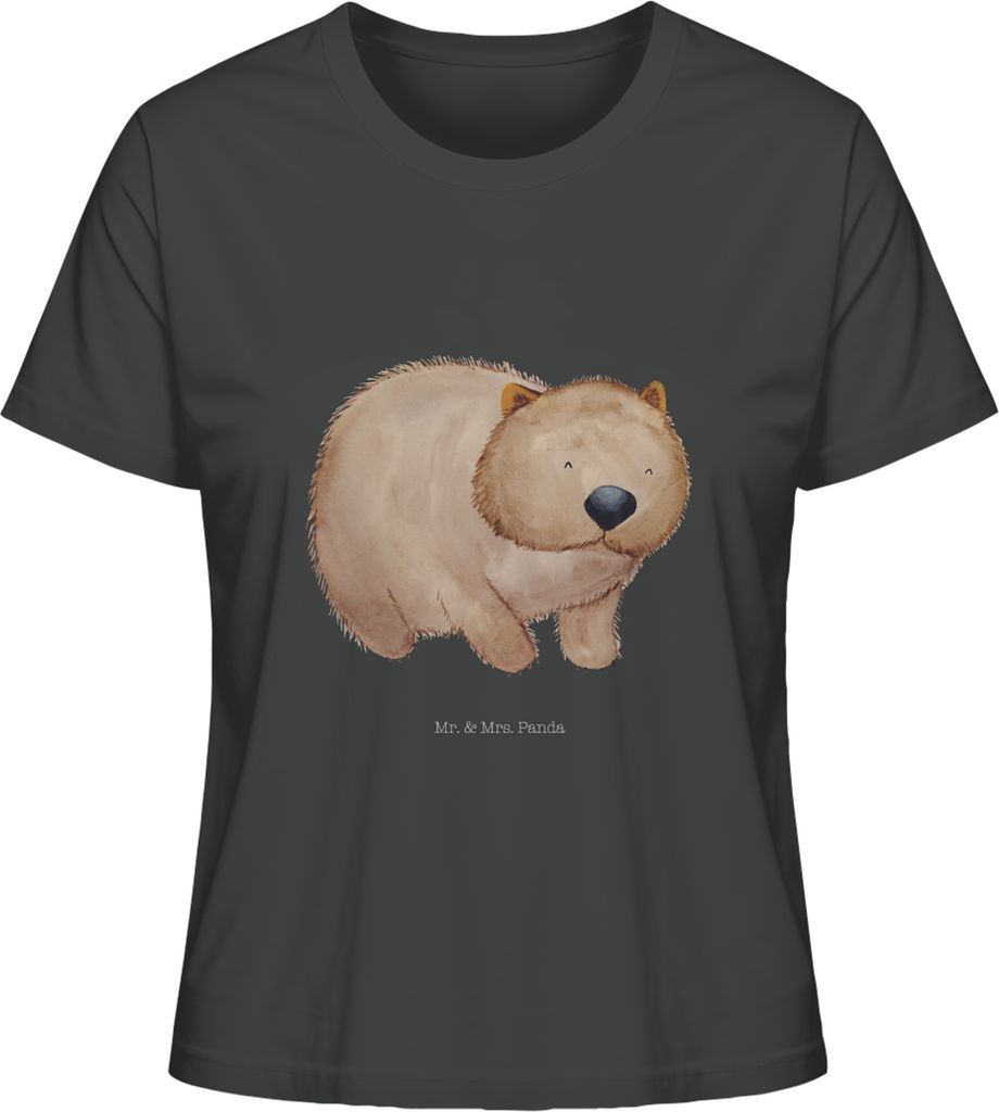 Mr. & Mrs. Panda Shirt Damen Wombat Größe M - Anthrazit - Geschenk, Motivation, T-Shirt Kurzarm, Das Leben Ist schön, Australien, Oberteil, Gute...