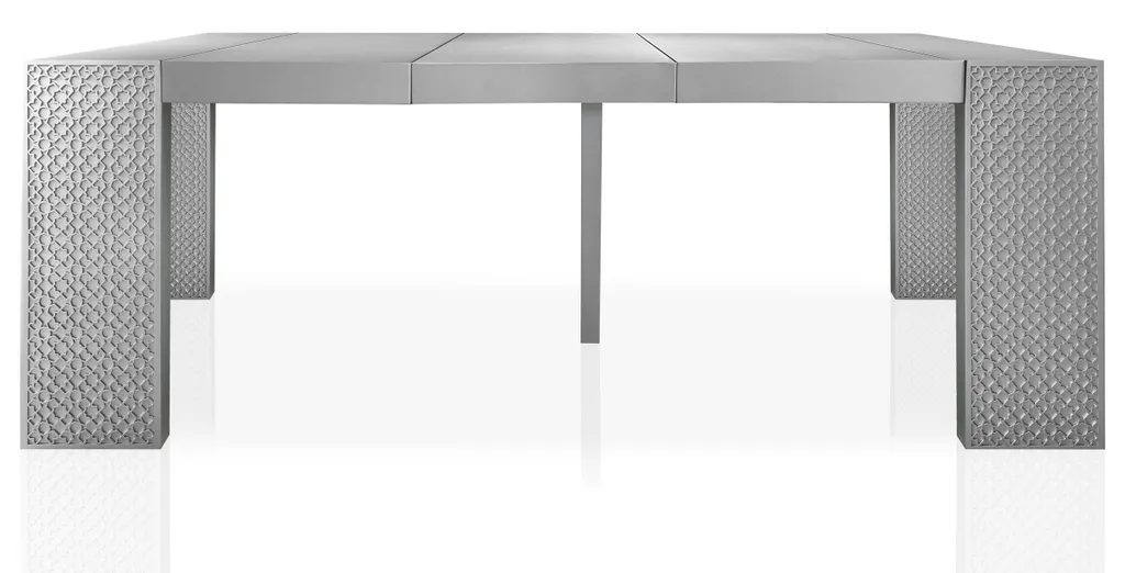 Table Console Extensible Nassau Morocco Gris Menzzo de 45 à 190 cm