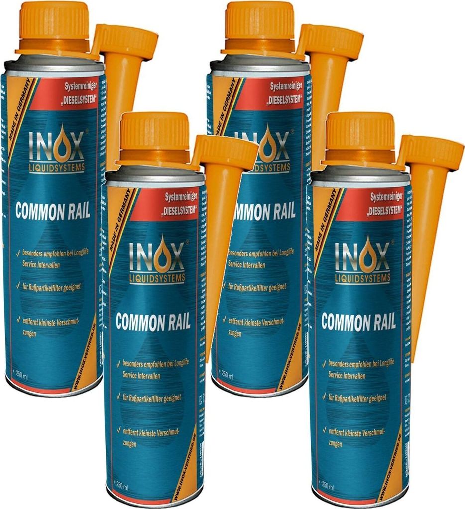 INOX Common Rail Diesel Systemreiniger Additiv & Schutz 4x250ml Dieselzusatz