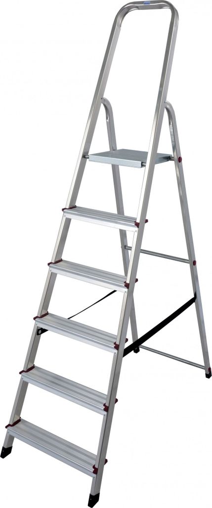 KRAUSE Stehleiter CORDA silber 6 Stufen, H: 195,0 cm Produktbild 