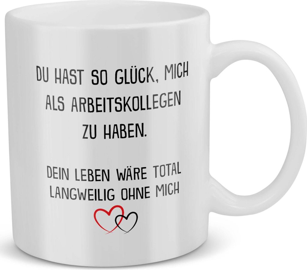 22Feels Wichteln Arbeitskollegin Geschenk von Mann Lustige Büro Tasse Kaffeetasse Frauen Secret Santa Haferl Geburtstag Weihnachten