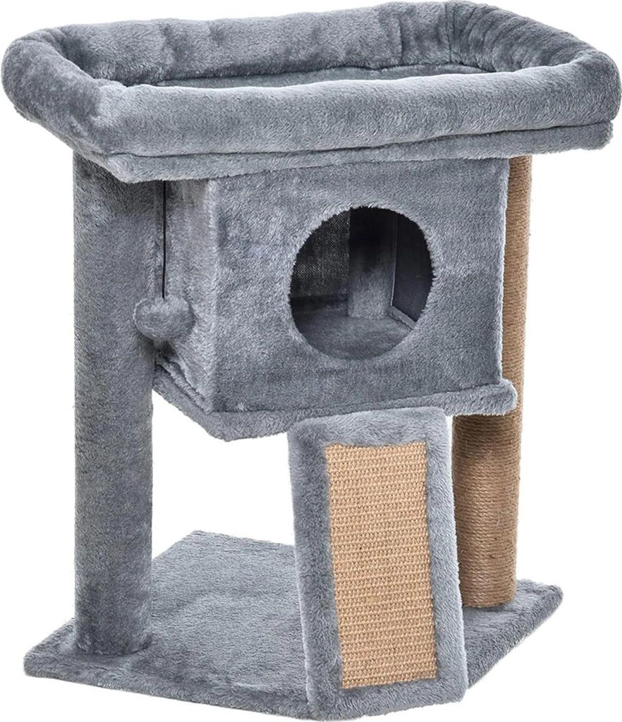 PawHut Kratzbaum 57 cm Kleiner Katzenbaum mit Katzenhöhle, Produktbild 