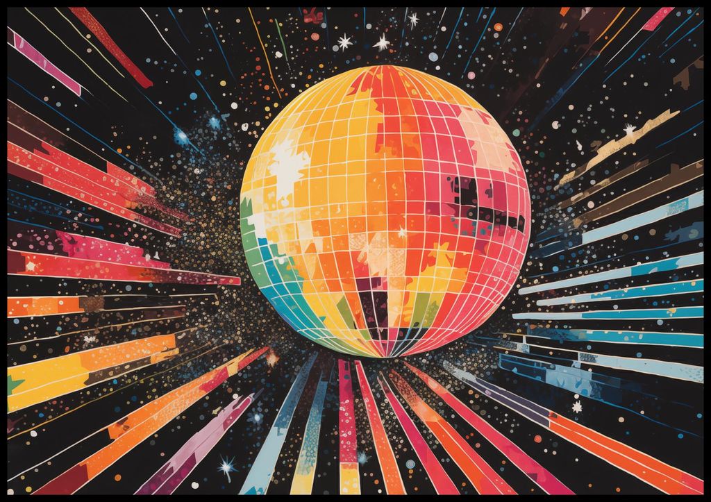 Plakat 100x70cm Disco Spiel!