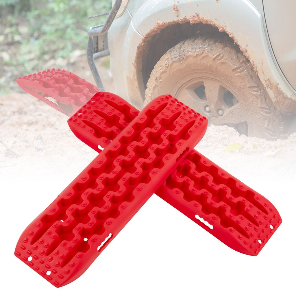 COSTWAY 2 Stücke Anfahrhilfe Sandbleche Offroad, Reifenleiter für