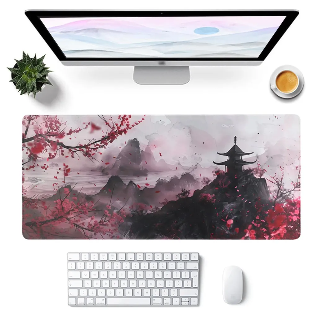 Grand Sous-main de Bureau Gamer XXL Anime 90cm Résistant à l'Eau pour PC
