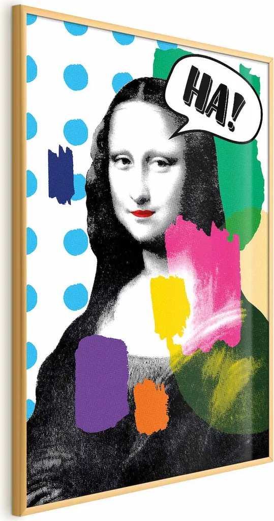 Stampa d'Arte Monna Lisa Pop-Art 60x90 Incorniciata Oro