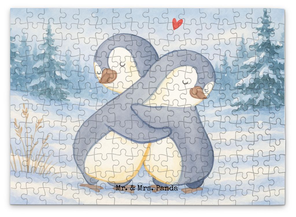Mr. & Mrs. Panda Puzzle Pinguine Kuscheln Design 192 Teile - Weiß - Geschenk, Freundin, Puzzlespiel, Geduldspiel, Valentinstag, Freund, 1000, für...