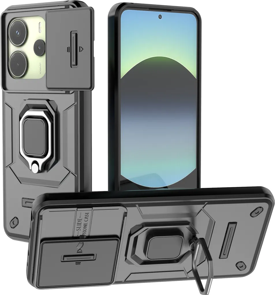 Custodia Protettiva Xiaomi Redmi Note 14 4G Nera per Uso Quotidiano
