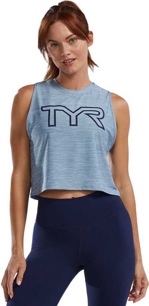 Tyr Airtec Cropped ärmelloses T-shirt Blau L Frau Blau L