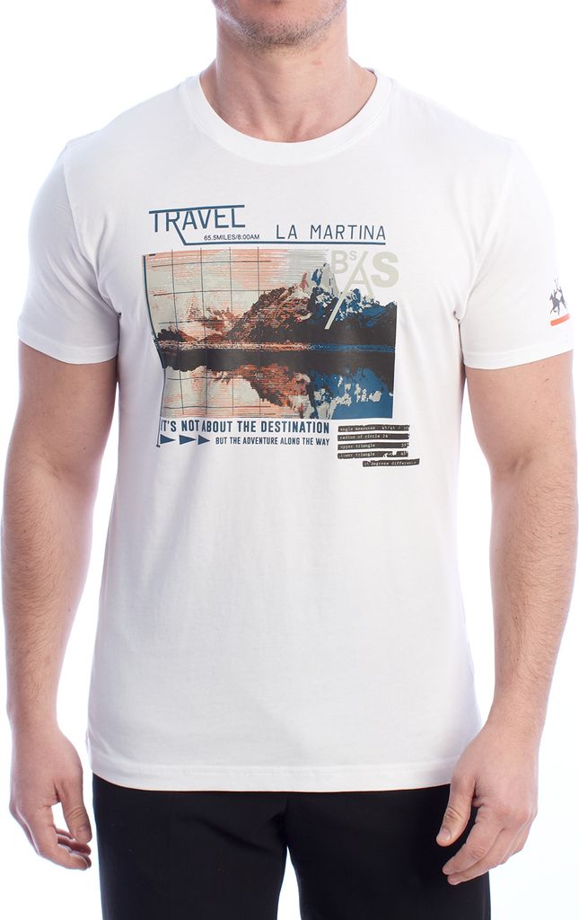 La Martina Kurzarm-T-Shirt mit normaler Passform YMR312-JS206 Herren