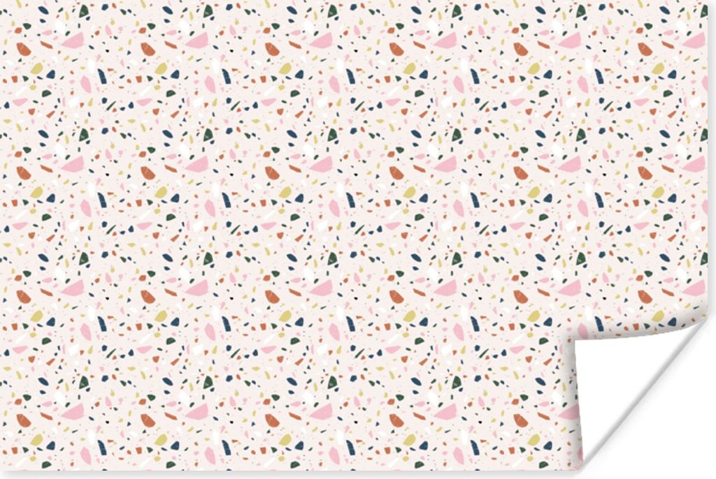 MuchoWow Poster Lehm - Muster - Terazzo 30x20 cm - Plakate - Print