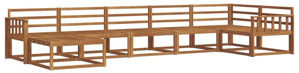 vidaXL Outdoor-Sofagarnitur 7 pcs Natur Massivholz Akazie