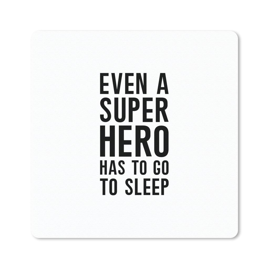 MuchoWow Mauspad Mousepad Zitate - Jungs - Auch ein Superheld muss mal schlafen - Sprichwörter - Kinder 30x30 cm - Mousepads - Maus Mat - Pad - ...