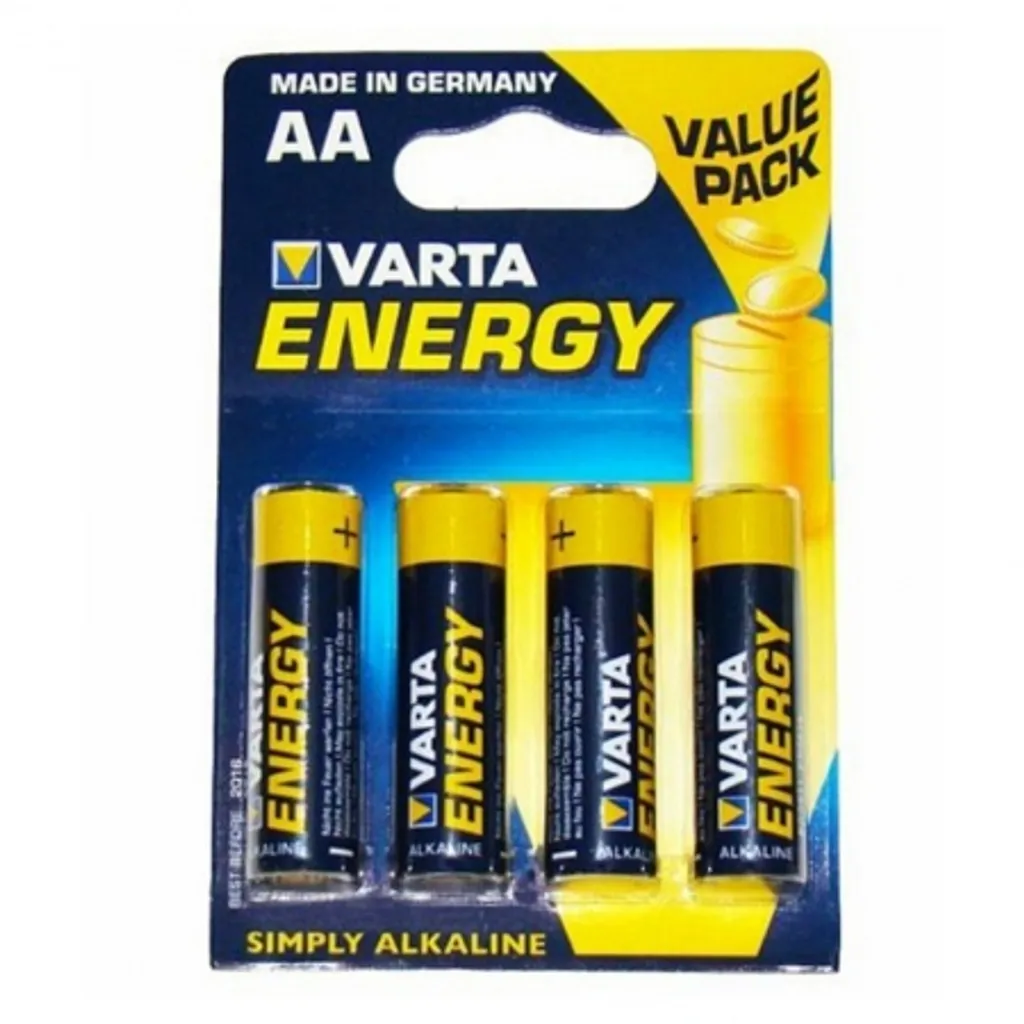 Pack de 20 Piles VARTA Energy AA LR06 Alcalines Longue Durée 1.5V