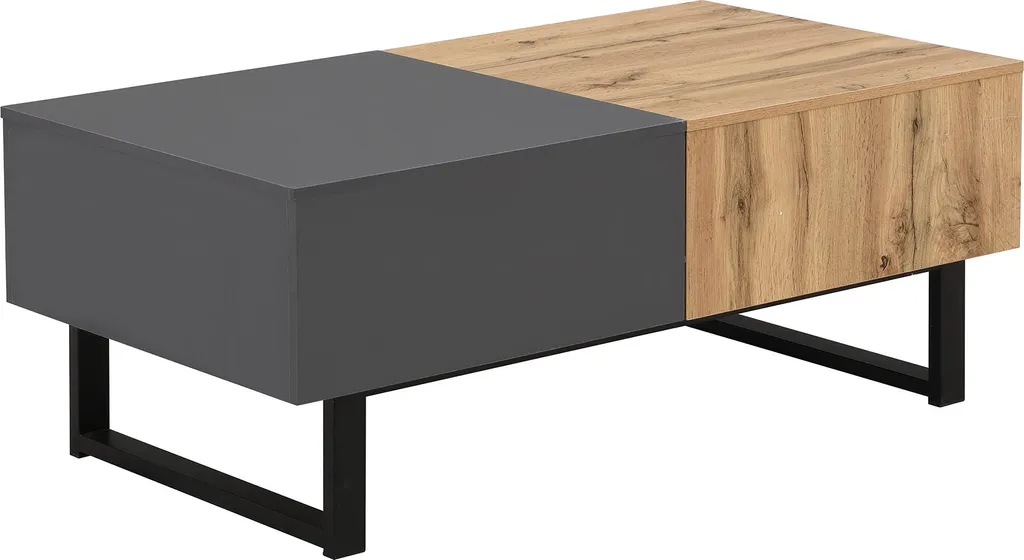 Tavolino Fortuna Lai Allungabile | Nero e Naturale | Design Salva-Spazio